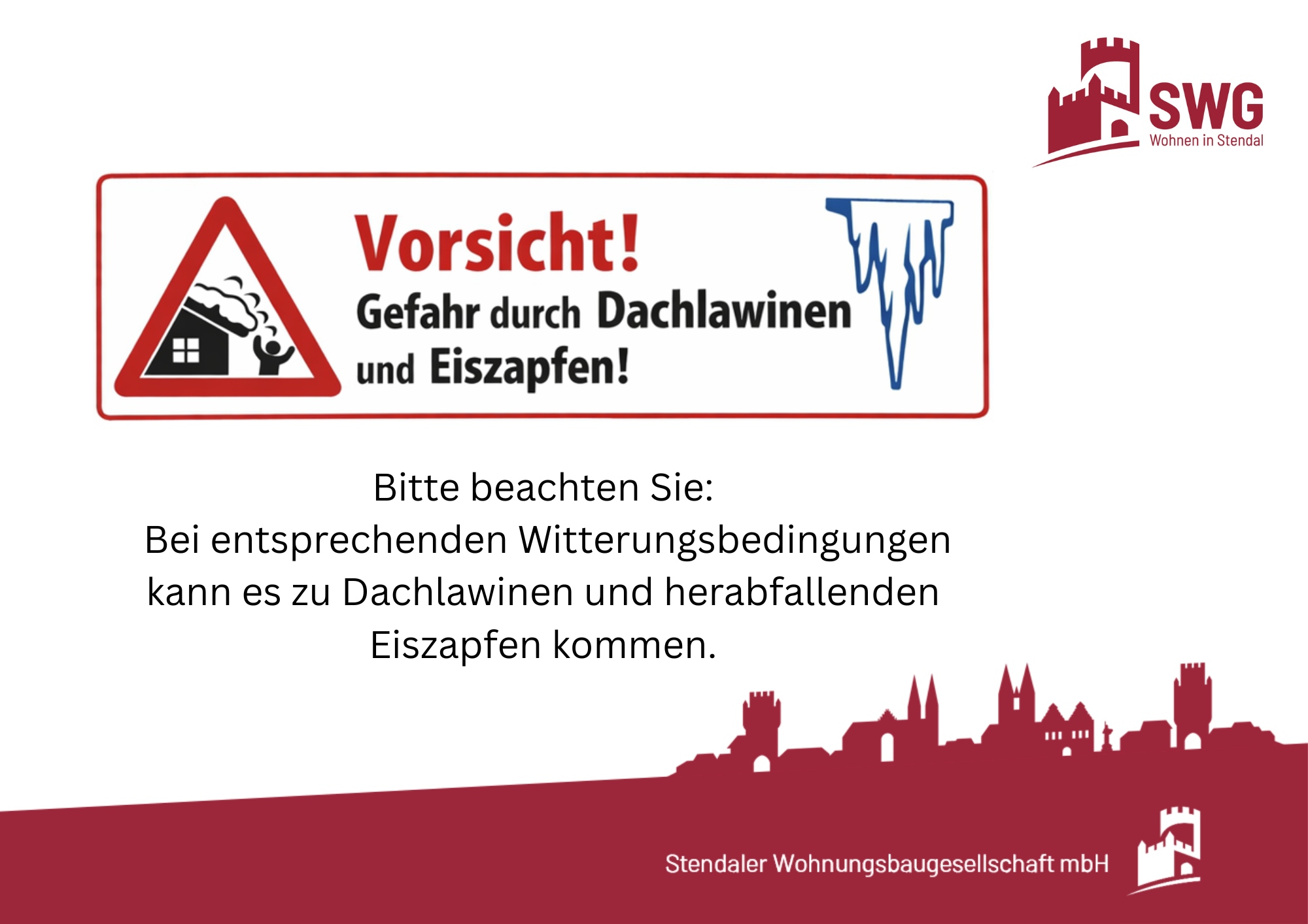 ❄ Winterliche Gefahr über Kopf ❄